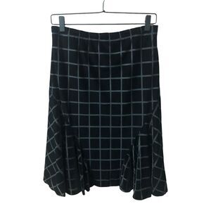 Donna Morgan Velvet windowpane skirt size Small fully lined